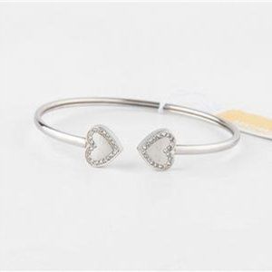Michael Kors Silver Spring Sparkle Heart Cuff